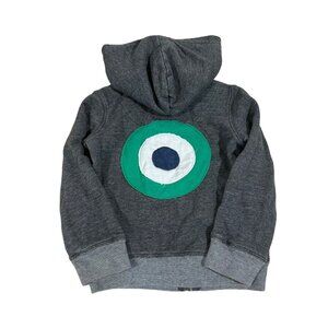 Mini Boden Archery Bullseye Hoodie Sweatshirt Gray Size 3-4